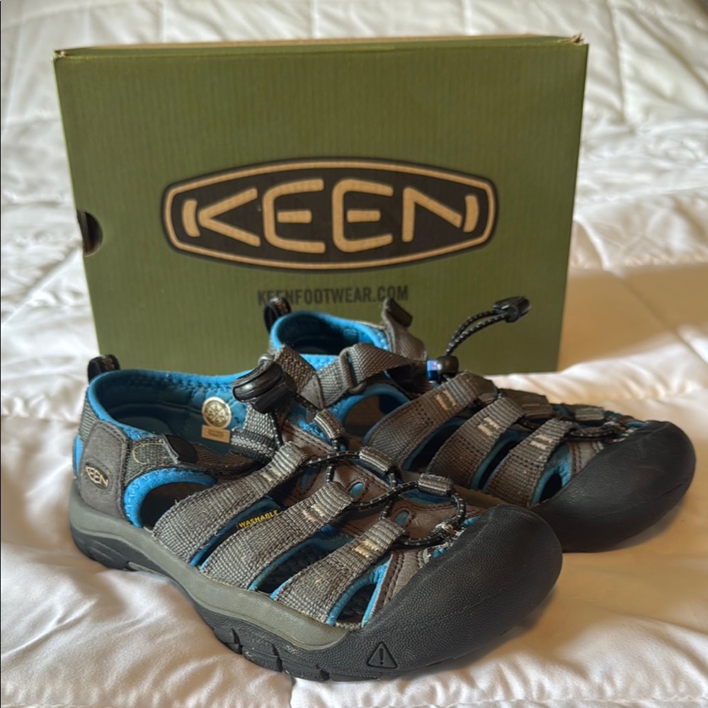 KEEN Kids' Water Shoes in Blue and Black
